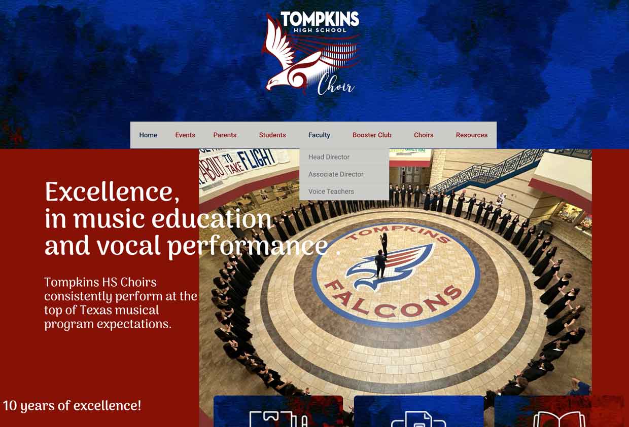 Tompkins HS choir website