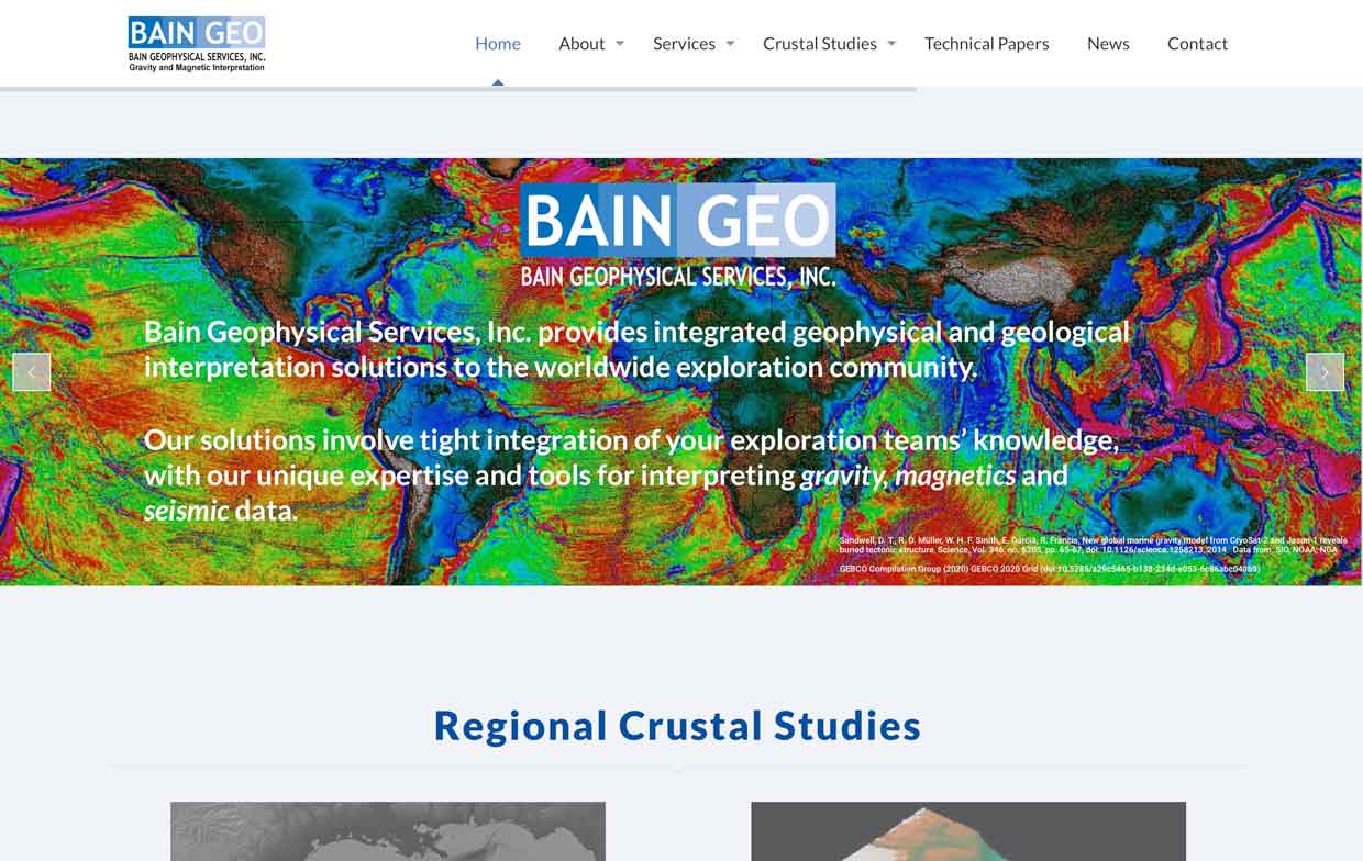 Bain Geo website