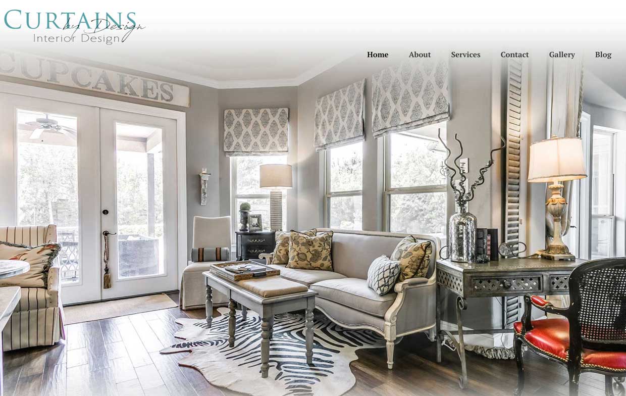 Curtains by Design Houston website